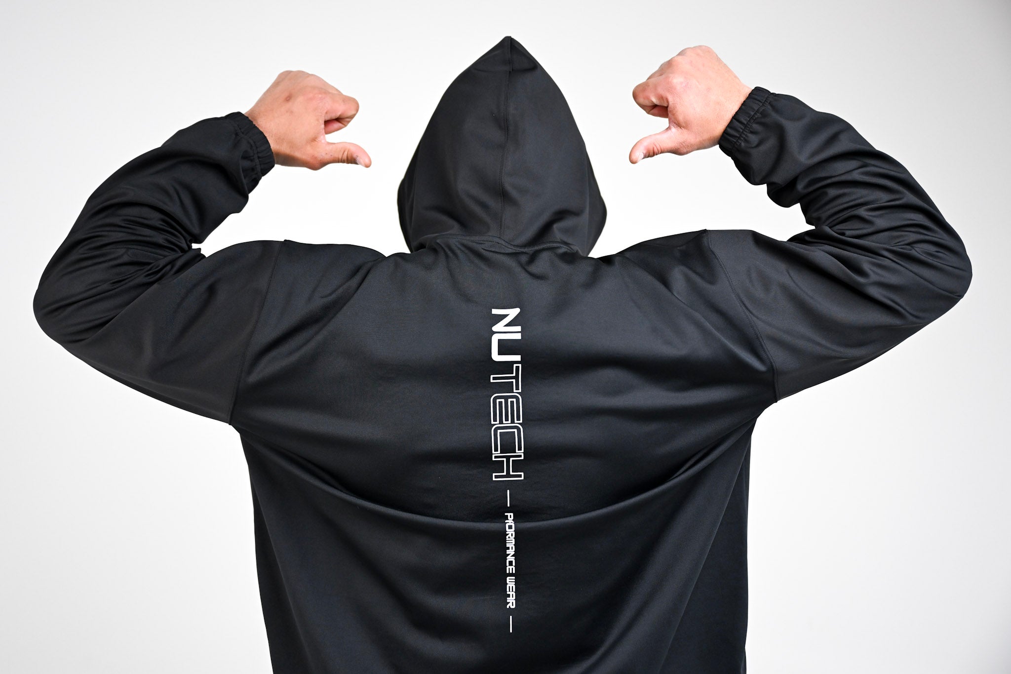 nutech performance hoodie black gym
athletic hoodie workout wear 
premium gym hoodie nutech
